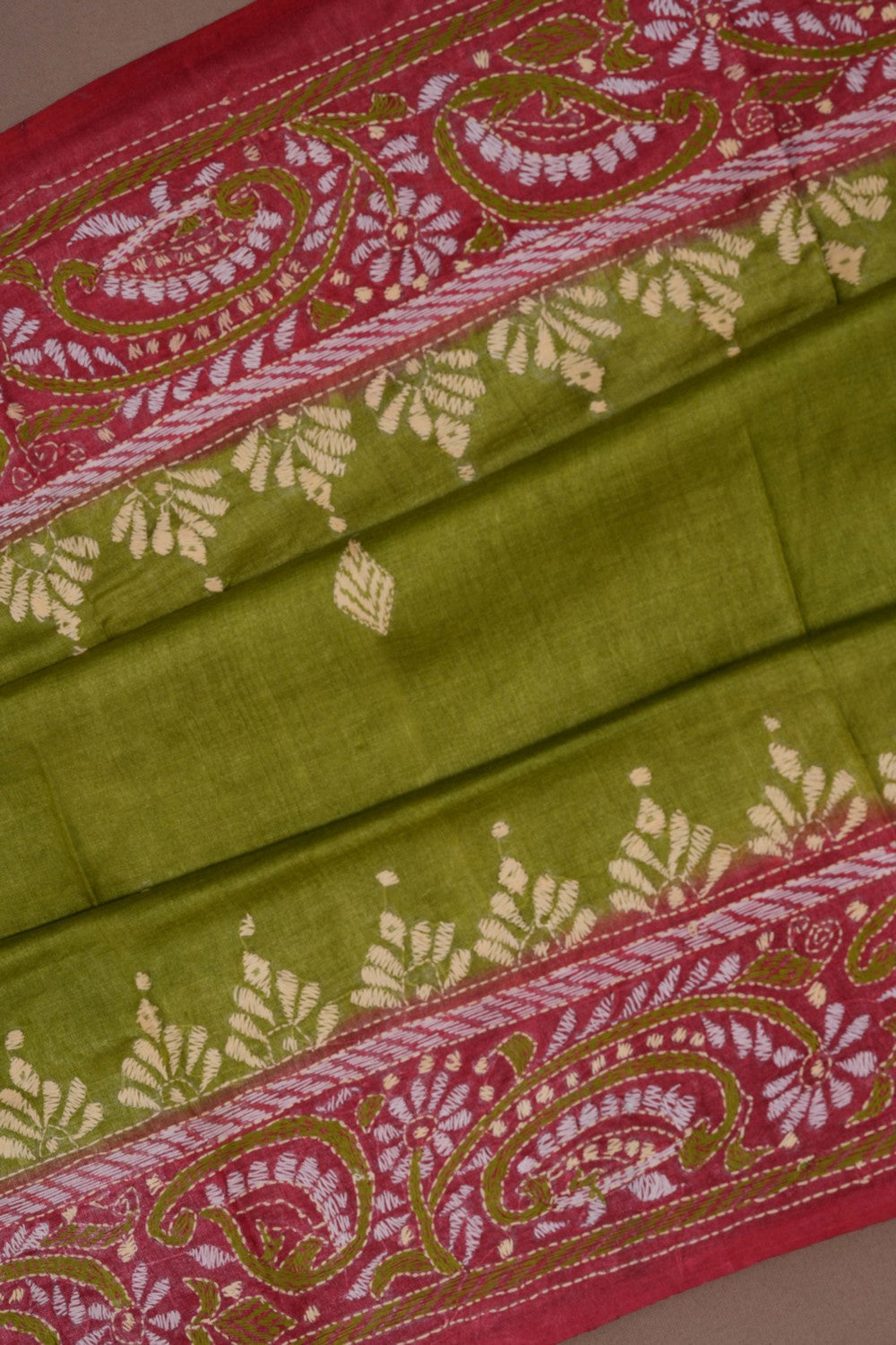 Image of A Tussar Embroidery Saree